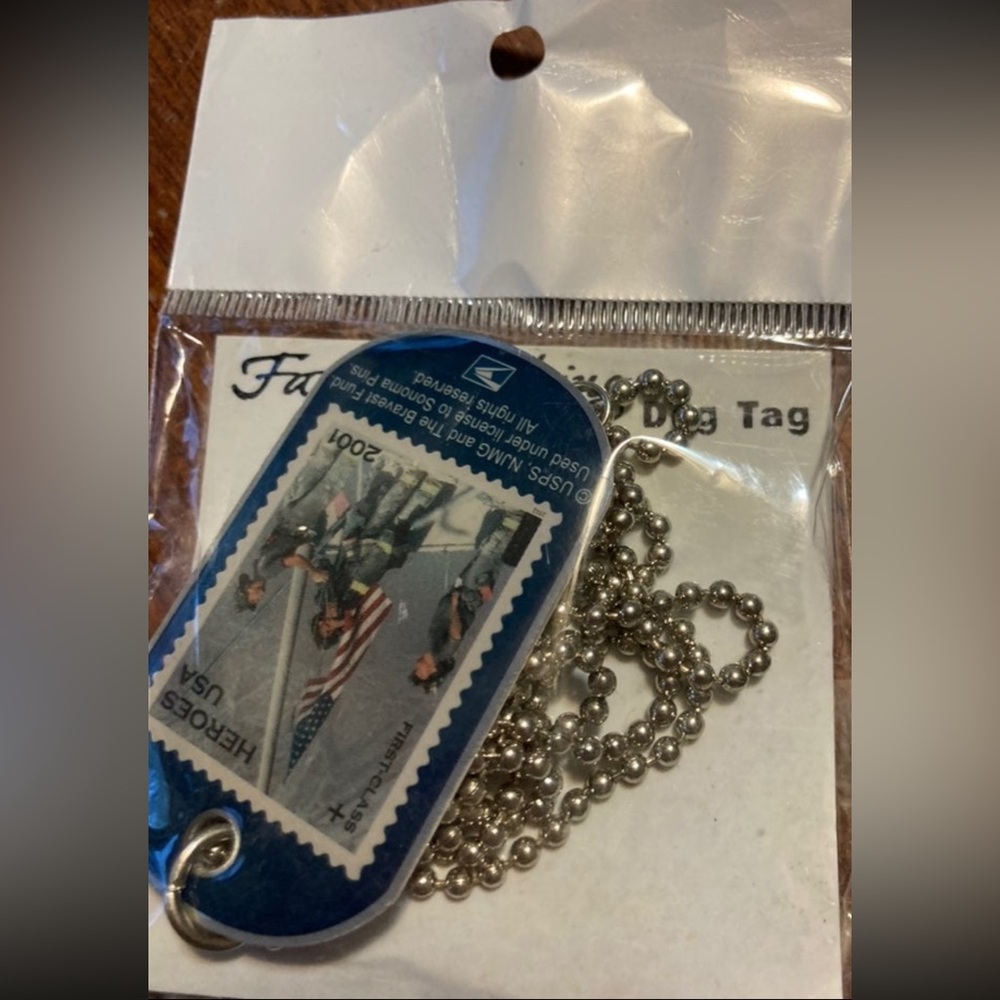 Nip. 2001 Dog Stamp Hero Tag In Package - image 2